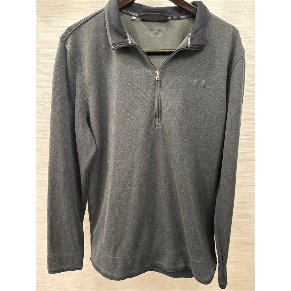 Under Armour 1/4‎ zip XL loose Fit Long Sleeve Dark Grey Cold Gear extra large